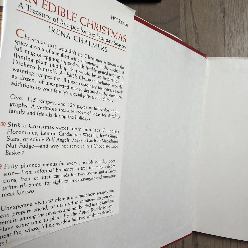 Edible Christmas : A Treasury of Recipes and Personally Made Gifts by Irena...